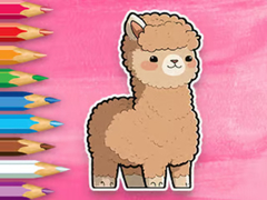                                                                     Coloring Book: Cute Alpaca קחשמ