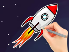                                                                     Coloring Book: Flying Rocket קחשמ