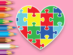                                                                     Coloring Book: Heart Jigsaw קחשמ