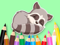                                                                     Coloring Book: Baby Raccoon קחשמ