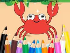                                                                     Coloring Book: Happy Crab קחשמ