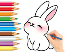                                                                     Coloring Book: Cute Rabbit קחשמ