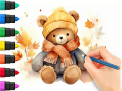                                                                     Coloring Book: Autumn Bear קחשמ