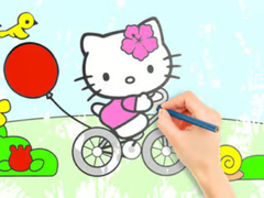                                                                     Coloring Book: Hello Kitty Cycling קחשמ