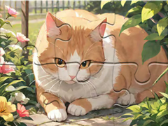                                                                     Jigsaw Puzzle: Cat Garden קחשמ