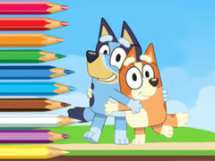                                                                     Coloring Book: Bluey And Bingo Holiday קחשמ