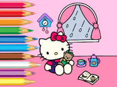                                                                     Coloring Book: Hello Kitty Rainy Day קחשמ