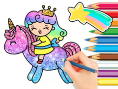                                                                     Coloring Book: Unicorn Princess קחשמ