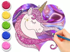                                                                     Coloring Book: Glowing Unicorn קחשמ