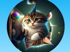                                                                     Round Jigsaw Puzzle Collect Pictures with Cute Kittens קחשמ