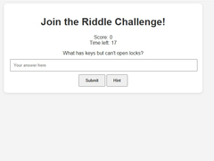                                                                     Riddle Challenge  קחשמ