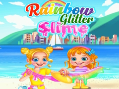                                                                     Rainbow Glitter Slime קחשמ