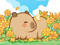                                                                     Jigsaw Puzzle: Capybara In Sunflowers קחשמ