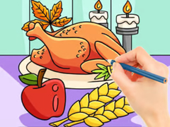                                                                     Coloring Book: Thanksgiving Turkey Meal קחשמ