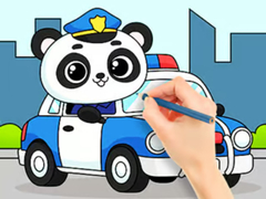                                                                     Coloring Book: Police Panda קחשמ