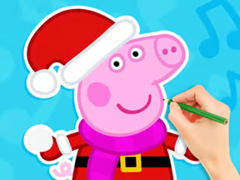                                                                     Coloring Book: Peppa Pig Snowman קחשמ