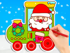                                                                     Coloring Book: Christmas Train קחשמ