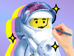                                                                     Coloring Book: LEGO Astronaut קחשמ