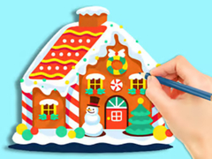                                                                     Coloring Book: Gingerbread Hut קחשמ