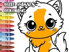                                                                     Cute Animals Coloring קחשמ