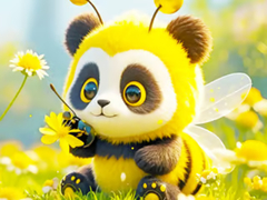                                                                     Jigsaw Puzzle: Panda Bee קחשמ