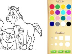                                                                     Farm Animals Coloring Book for Kids קחשמ