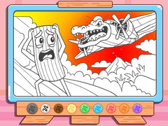                                                                     Coloring Book: Bombardino Crocodilo קחשמ