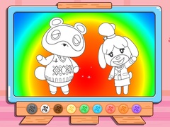                                                                     Coloring Book: Animal Crossing קחשמ