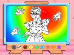                                                                     Coloring Book: Wednesday Addams Dancing קחשמ