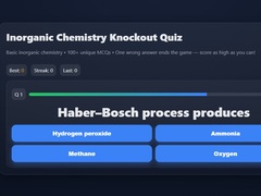                                                                     Basic Inorganic Chemistry Quiz קחשמ
