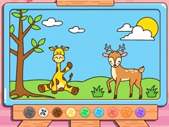                                                                     Coloring Book: Giraffe And Deer קחשמ