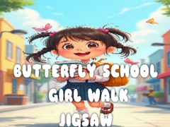                                                                    Butterfly School Girl Walk Jigsaw קחשמ