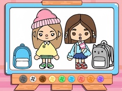                                                                     Coloring Book: Toca Boca Back To School קחשמ