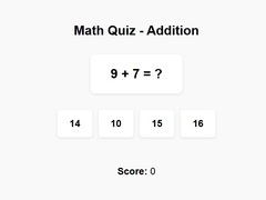                                                                     Math Quiz Addition קחשמ
