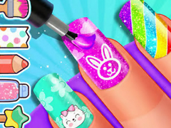                                                                     Coloring Book: Girls Nail Art Design קחשמ