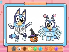                                                                     Coloring Book: Bluey Halloween Costume קחשמ