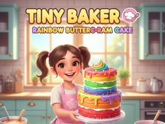                                                                     Tiny Baker: Rainbow Buttercream Cake קחשמ