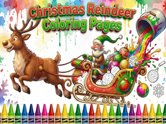                                                                     Christmas Reindeer Coloring Pages קחשמ