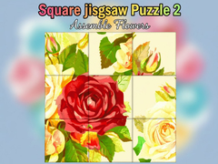                                                                     Square jigsaw Puzzle 2  Assemble Flowers קחשמ