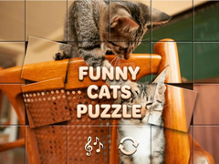                                                                     Funny Cats Puzzle קחשמ
