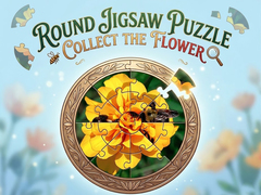                                                                     Round jigsaw Puzzle - Collect the Flower קחשמ
