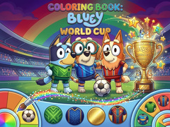                                                                     Coloring Book: Bluey World Cup קחשמ