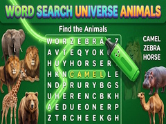                                                                     Word Search Universe Animals קחשמ
