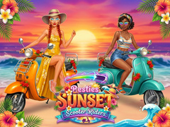                                                                     Besties Sunset Scooter Rider קחשמ
