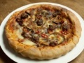                                                                       Deep pan mushroom, cheese pizza ליּפש