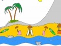                                                                     Tropical Beach Coloring קחשמ