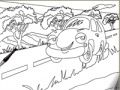                                                                     The car online coloring page קחשמ