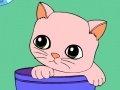                                                                     Coloring cute kitten קחשמ